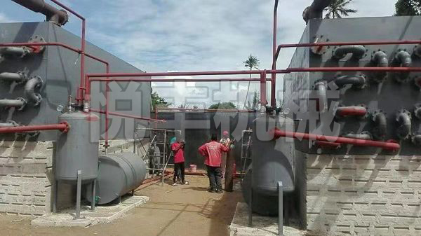 海外客戶廢舊煉油設備安裝現場